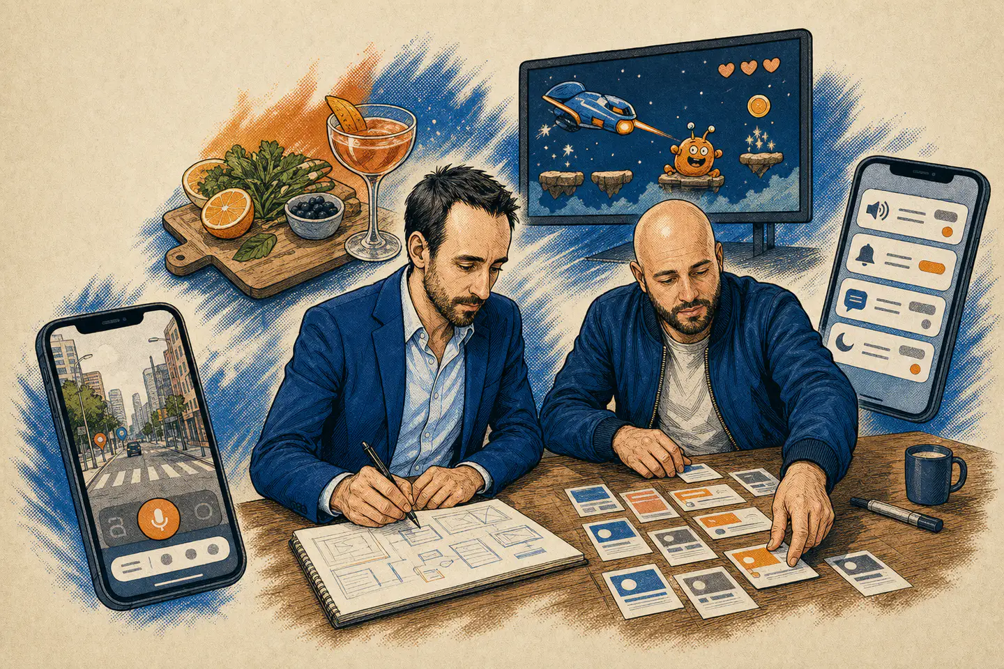 The founders designing practical products for accessibility, cooking, games, and notification management.